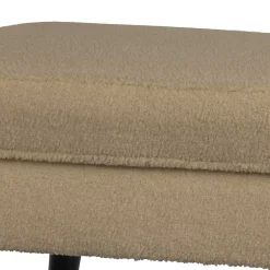 Wohnen Plüsch Hocker in Beige - Williams