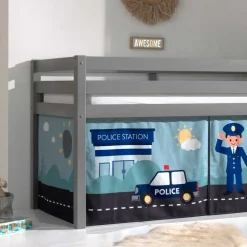 Kinder Wohnen Polizei Kinderzimmer Hochbett in Grau - Annest