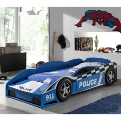 Kinder Wohnen Polizeibett mit Matratze 70x140 cm - Adendro