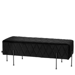 Wohnen Polsterbank aus Samt mit Rautensteppung - Silo