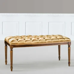 Polsterbank Bettbank in Gold & Buche Braun - Machipo^Wohnen Hot