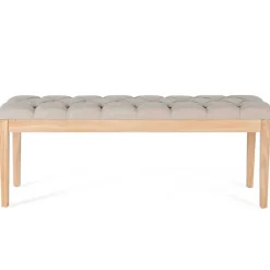 Polsterbank in Beige mit Holzgestell - Briana^Wohnen New