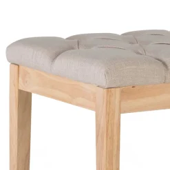 Polsterbank in Beige mit Holzgestell - Briana^Wohnen New