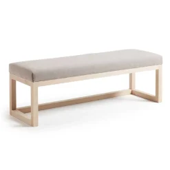 Wohnen Polsterbank Materra in Beige mit Holz-Gestell