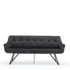 Polsterbank mit Armlehnen in Anthrazit - Mascaro^Wohnen Hot