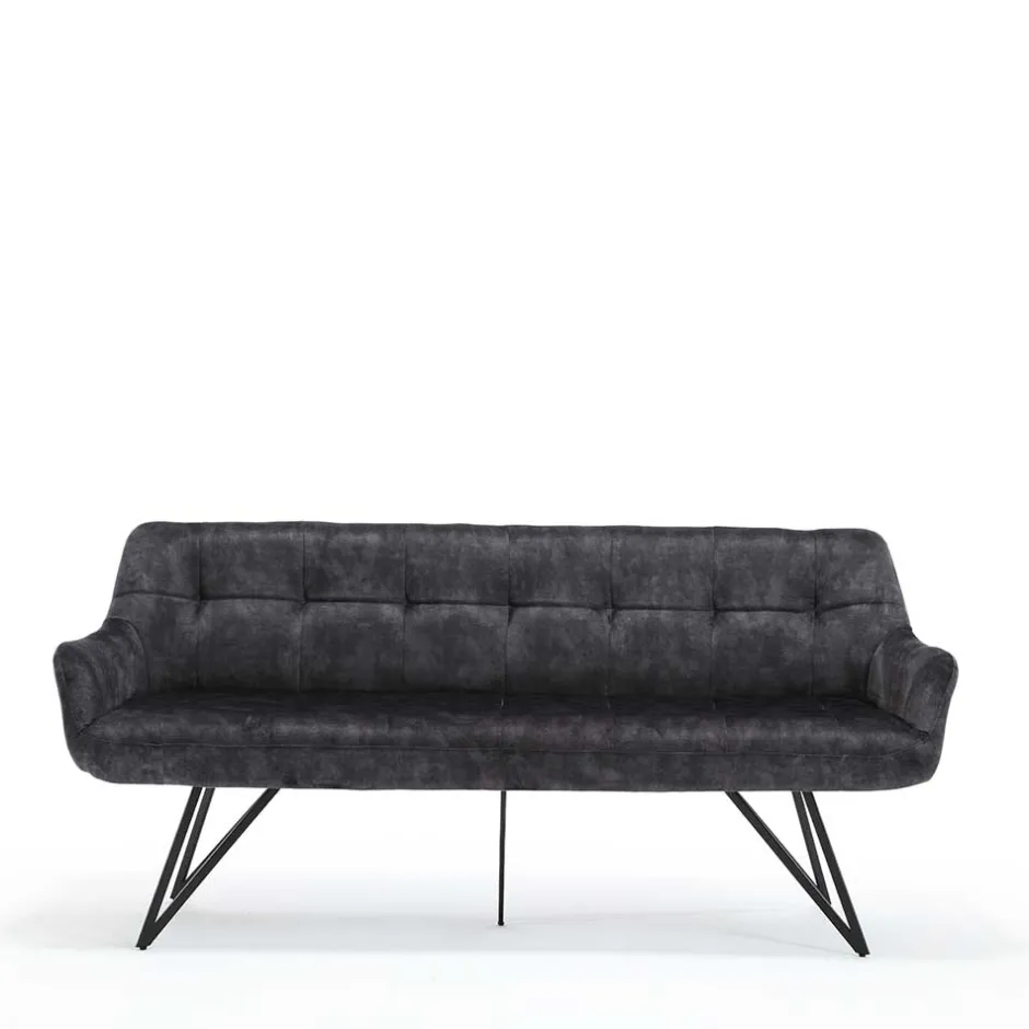 Polsterbank mit Armlehnen in Anthrazit - Mascaro^Wohnen Hot