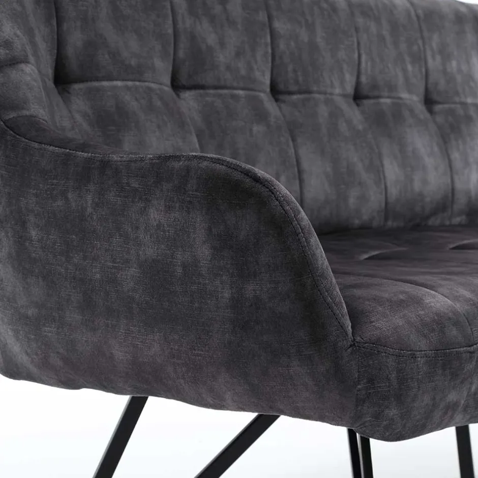 Polsterbank mit Armlehnen in Anthrazit - Mascaro^Wohnen Hot