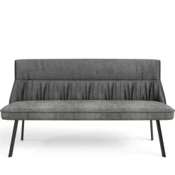 Polsterbank mit Rückenlehne in Grau - Alekona^Wohnen