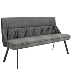 Polsterbank mit Rückenlehne in Grau - Alekona^Wohnen