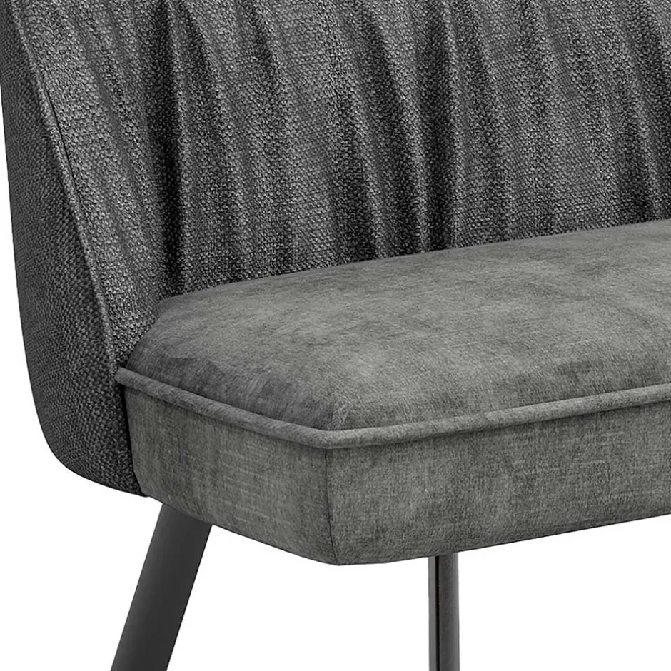 Polsterbank mit Rückenlehne in Grau - Alekona^Wohnen