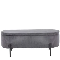 Polsterbank mit Stauraum in Grau Cord - Zavamanco^Wohnen Best