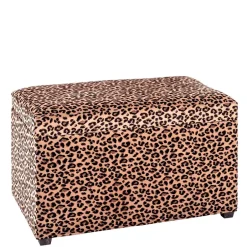 Wohnen Polsterbank mit Truhe in Leo Optik Samt - Caypago