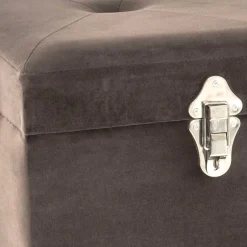 Wohnen Polsterbank Truhe aus Samt in Taupe - Landhuis