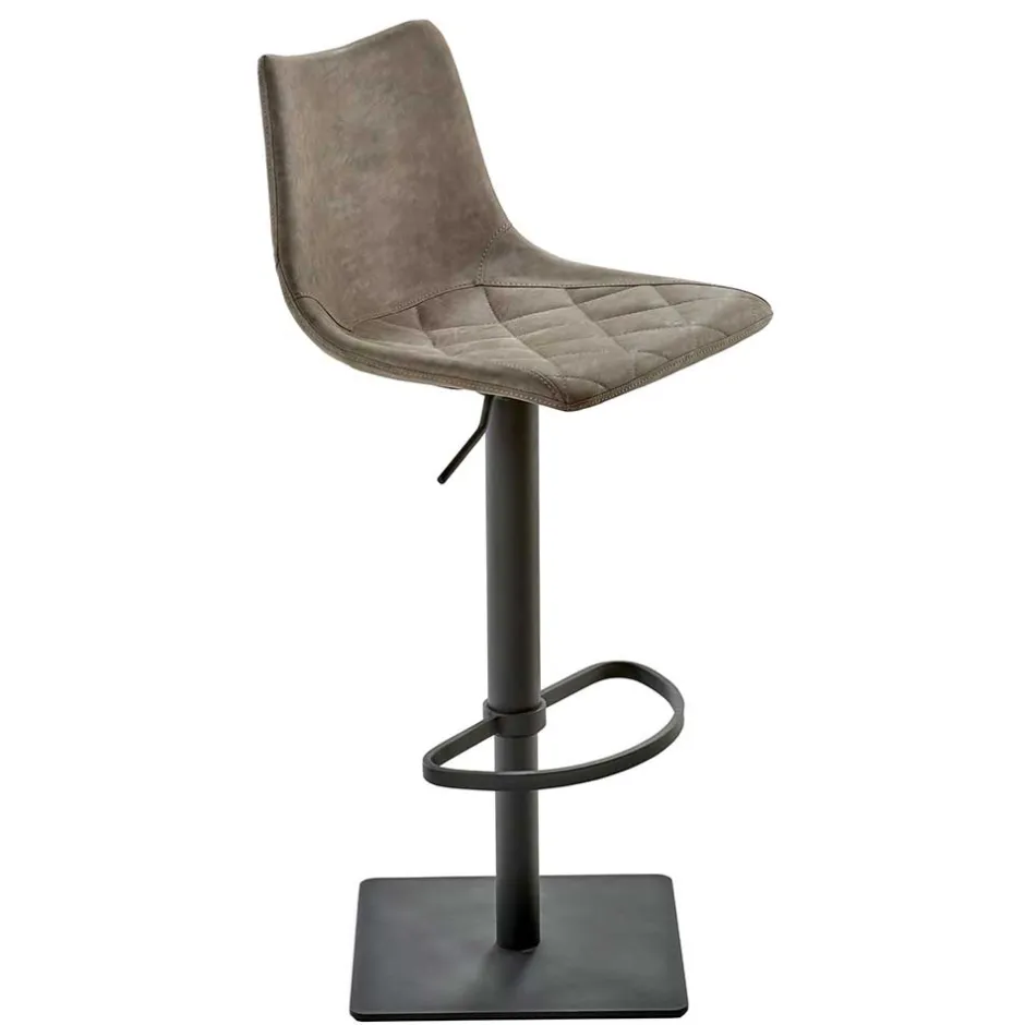 Wohnen Polster-Barstuhl in Schlamm & Schwarz - Ossika
