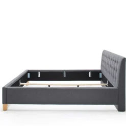 Polsterbett in Grau & Eiche - Saludio^Wohnen Online