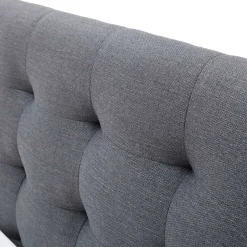 Polsterbett in Grau & Eiche - Saludio^Wohnen Online