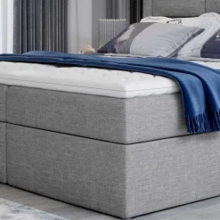 Polsterbett in Grau Webstoffbezug - Kalis^Wohnen Sale