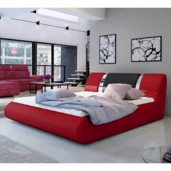 Wohnen Polsterbett in Rot mit Schwarz - Hawaian