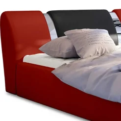 Wohnen Polsterbett in Rot mit Schwarz - Hawaian