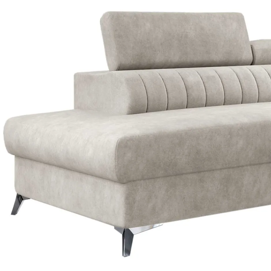 Polsterecke in Cremeweiß mit Federkern - Emricanno^Wohnen