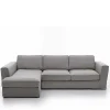 Wohnen Polsterecke in Grau Webstoff - Valtte
