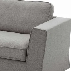 Wohnen Polsterecke in Grau Webstoff - Valtte