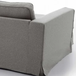 Wohnen Polsterecke in Grau Webstoff - Valtte