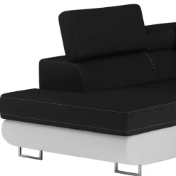 Wohnen Polsterecke in Schwarzbraun Weiß mit Funktion - Ziariva