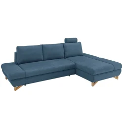 Wohnen Polsterecke Schlafsofa in Blau - Baonga