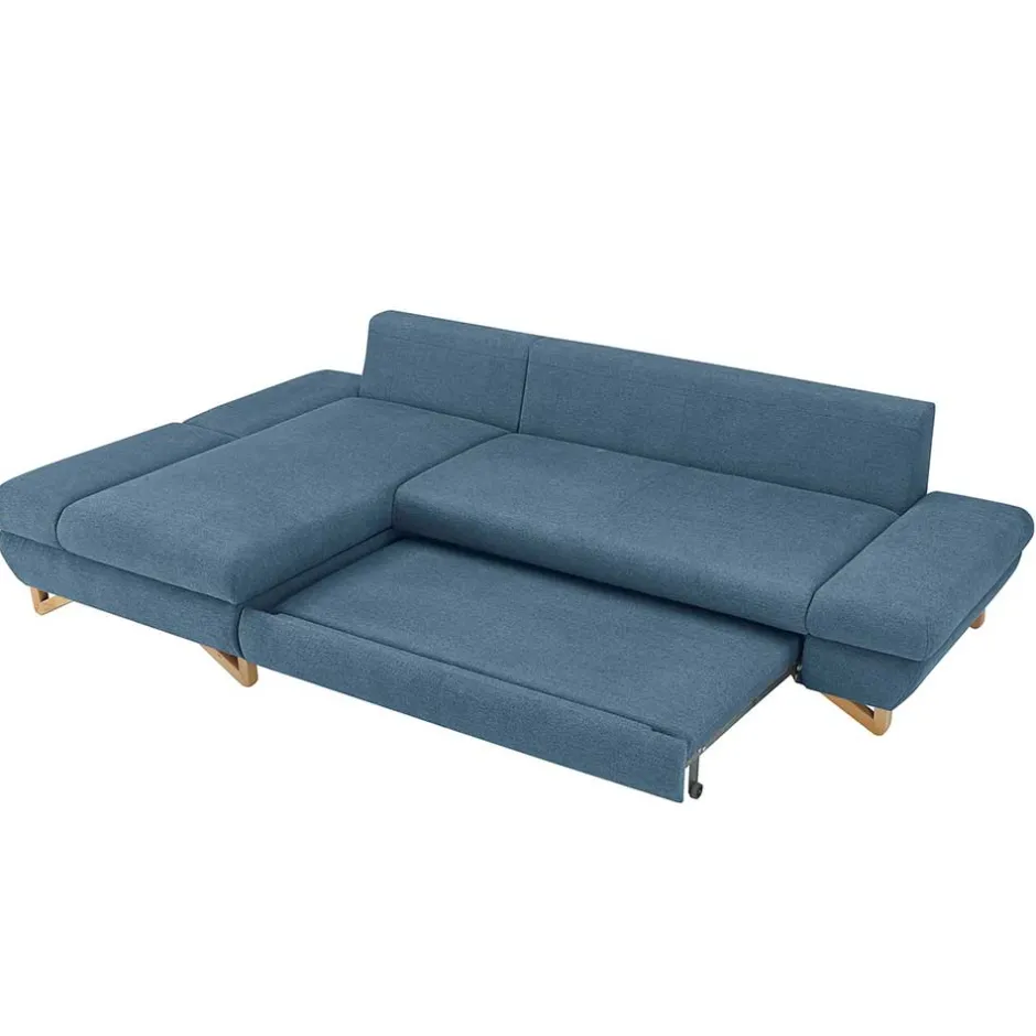 Wohnen Polsterecke Schlafsofa in Blau - Baonga
