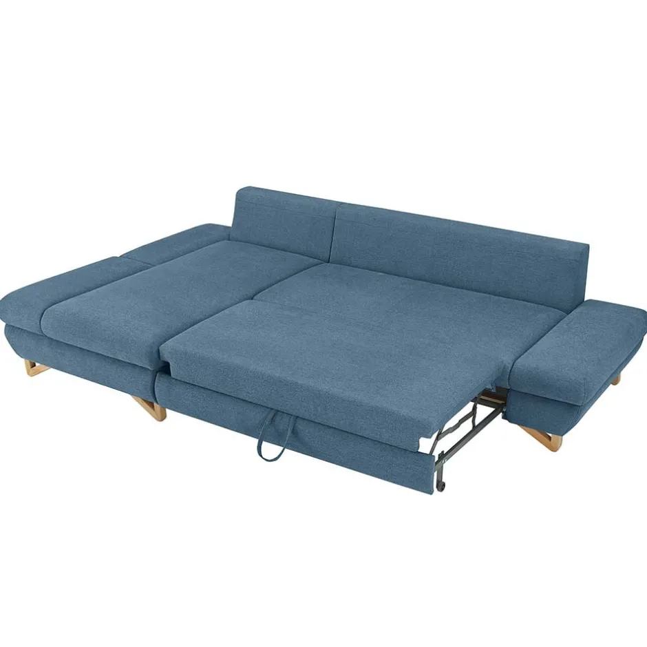 Wohnen Polsterecke Schlafsofa in Blau - Baonga