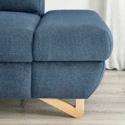 Wohnen Polsterecke Schlafsofa in Blau - Baonga