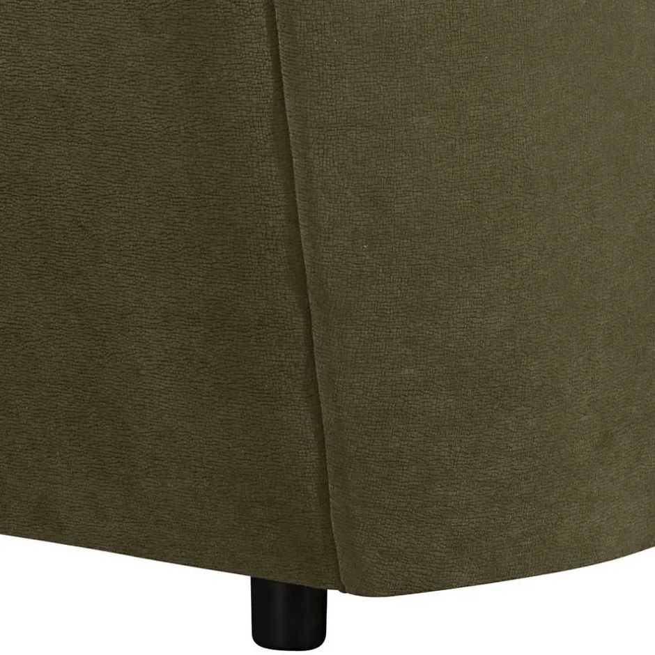 Polstergarnitur in Dunkelgrün Flockstoff - Ramira (dreiteilig)^Wohnen Best