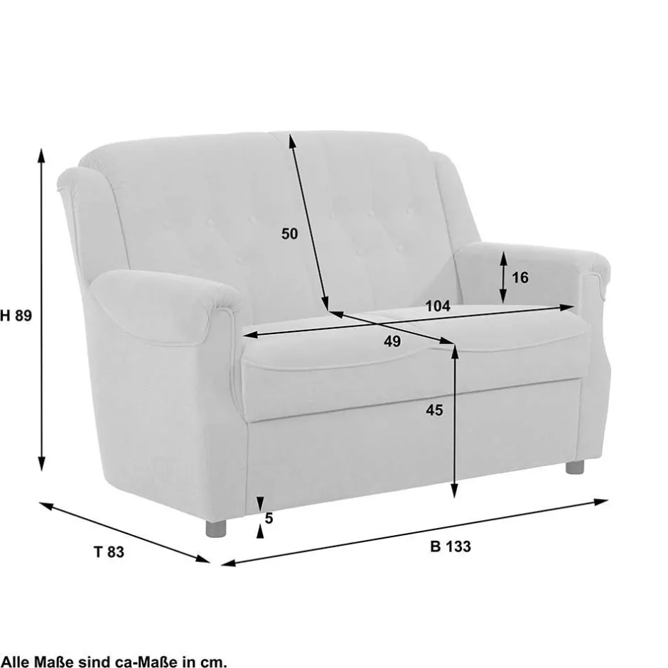 Polstergarnitur in Dunkelgrün Flockstoff - Ramira (dreiteilig)^Wohnen Best