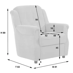 Polstergarnitur in Dunkelgrün Flockstoff - Ramira (dreiteilig)^Wohnen Best