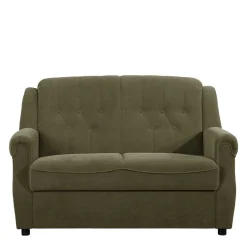 Polstergarnitur in Dunkelgrün Flockstoff - Ramira (dreiteilig)^Wohnen Best