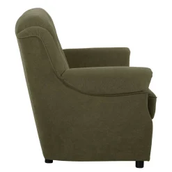 Polstergarnitur in Dunkelgrün Flockstoff - Ramira (dreiteilig)^Wohnen Best