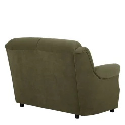 Polstergarnitur in Dunkelgrün Flockstoff - Ramira (dreiteilig)^Wohnen Best