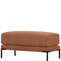 Polsterhocker aus Chenille in Rostbraun - Brixx^Wohnen