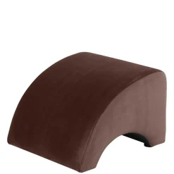 Wohnen Polsterhocker aus Samtvelours in Braun - Vastonia