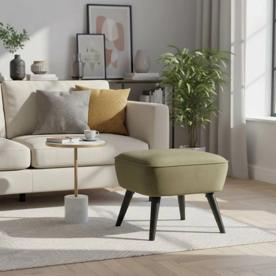 Polsterhocker Emilina in Dunkelgrün^Wohnen Discount