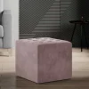 Wohnen Polsterhocker in Altrosa - matter Samt - Gazonia