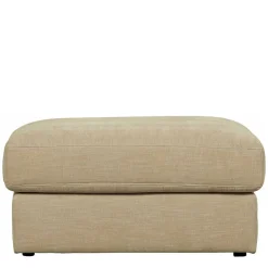 Polsterhocker in Beige Webstoff - 98x44x90 cm - Barocara^Wohnen New