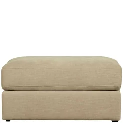 Polsterhocker in Beige Webstoff - 98x44x90 cm - Barocara^Wohnen New