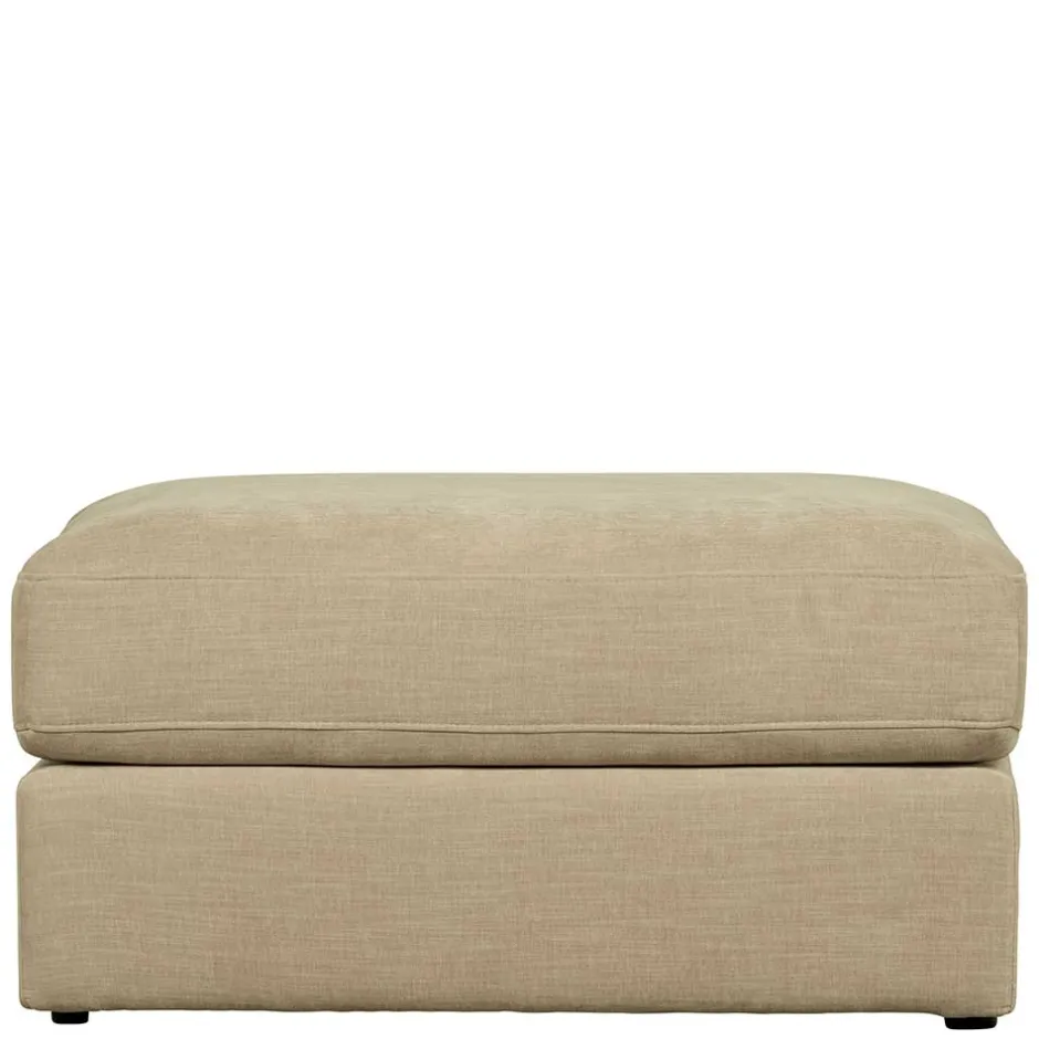 Polsterhocker in Beige Webstoff - 98x44x90 cm - Barocara^Wohnen New