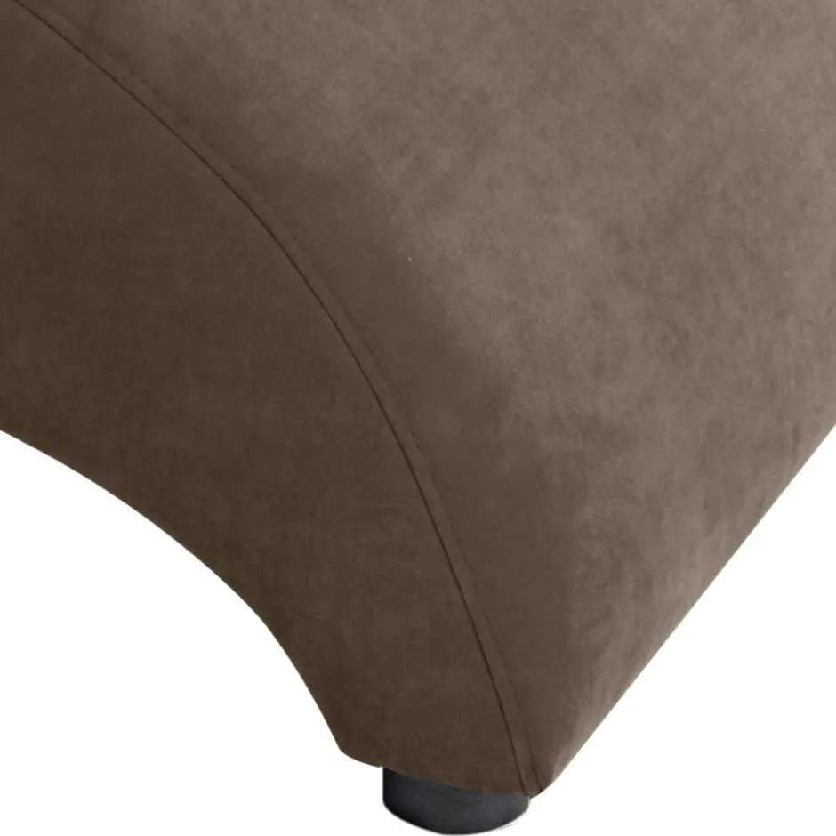 Polsterhocker in Beigegrau Velours - Kilazu^Wohnen Clearance