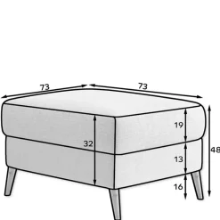 Wohnen Polsterhocker in Bordeaux Rot Samt - Delphima