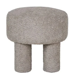 Wohnen Polsterhocker in Hellgrau Boucle - Pandorra