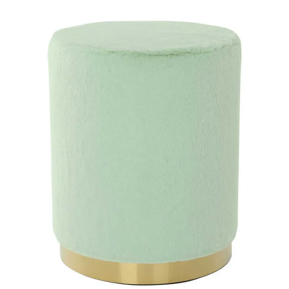 Polsterhocker in Mintgrün mit Gold - Candura^Wohnen Best