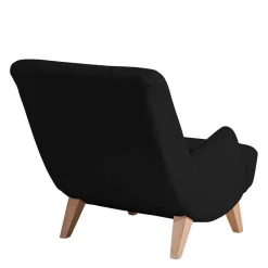 Wohnen Polsterhocker in Schwarz und Buche - Leverias